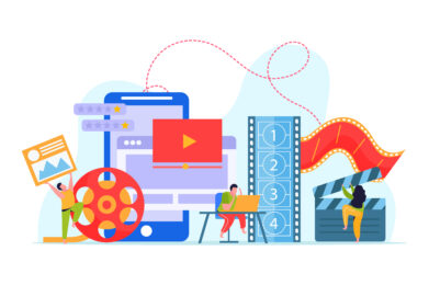 Animation And Motion Design Flat Background