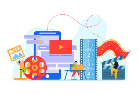 Animation And Motion Design Flat Background